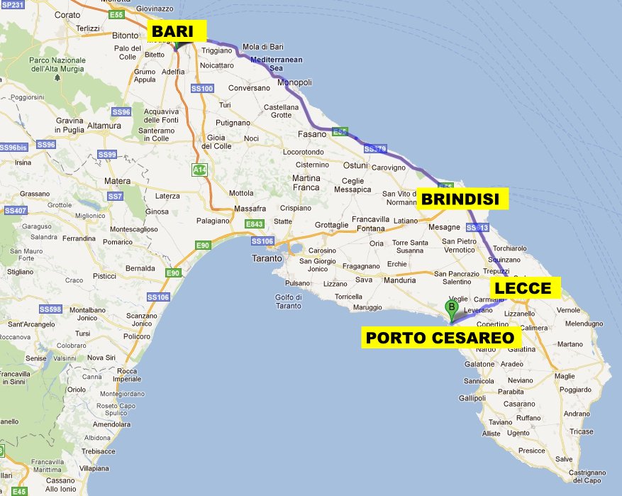 Come Raggiungere Porto Cesareo E Torre Lapillo Venendo Da Bari O 